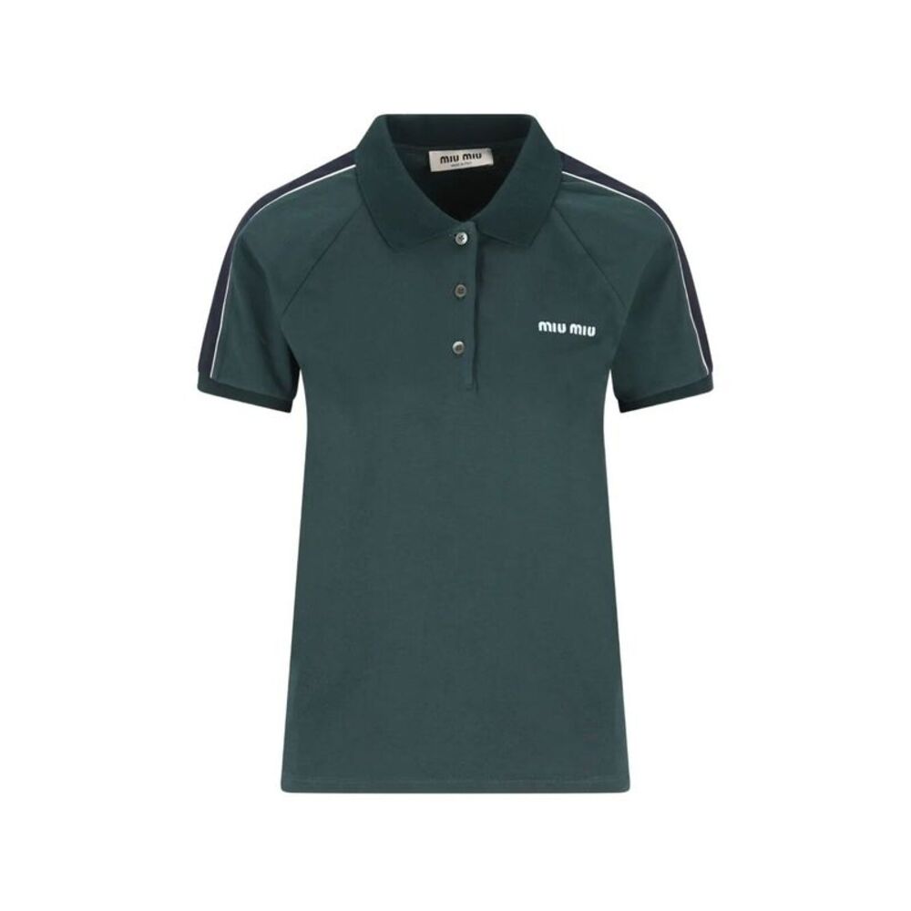 Two-Tone Jersey Polo Shirt Women